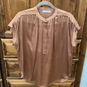 Vince. Copper silk blouse